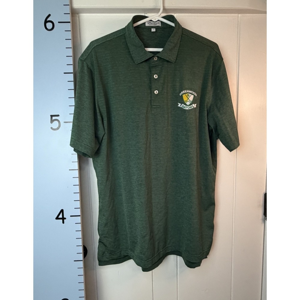 Peter Millar Summer Comfort Golf Polo Shirt Men's‎ Large Greenwood Gators Logo